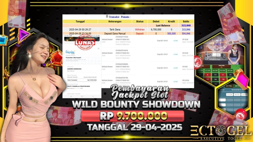 BUKTI JACKPOT SLOT WILD BOUNTY SHOWDOWN TERPERCAYA DI INDONESIA TGL 29-04-2025