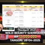 BUKTI JACKPOT SLOT WILD BOUNTY SHOWDOWN TERPERCAYA DI INDONESIA TGL 28-04-2025