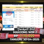 BUKTI JACKPOT SLOT MAHJONG WINS 2 TERPERCAYA DI INDONESIA TGL 30-04-2025