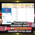 BUKTI JACKPOT SLOT MAHJONG WAYS TERPERCAYA DI INDONESIA TGL 04-05-2025