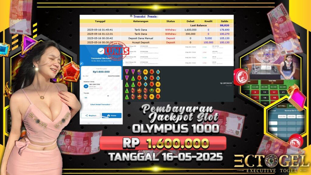 BUKTI JACKPOT SLOT MAHJONG WAYS TERPERCAYA DI INDONESIA TGL 16-05-2025