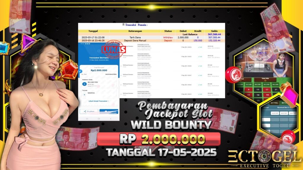 BUKTI JACKPOT SLOT WILD BOUNTY SHOWDOWN TERPERCAYA DI INDONESIA TGL 17-05-2025