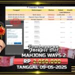 BUKTI JACKPOT SLOT MAHJONG WAYS TERPERCAYA DI INDONESIA TGL 09-05-2025