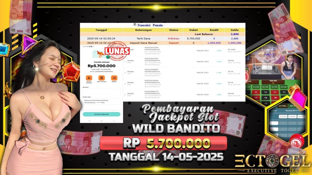 BUKTI JACKPOT SLOT WILD BANDITO TERPERCAYA DI INDONESIA TGL 14-05-2025