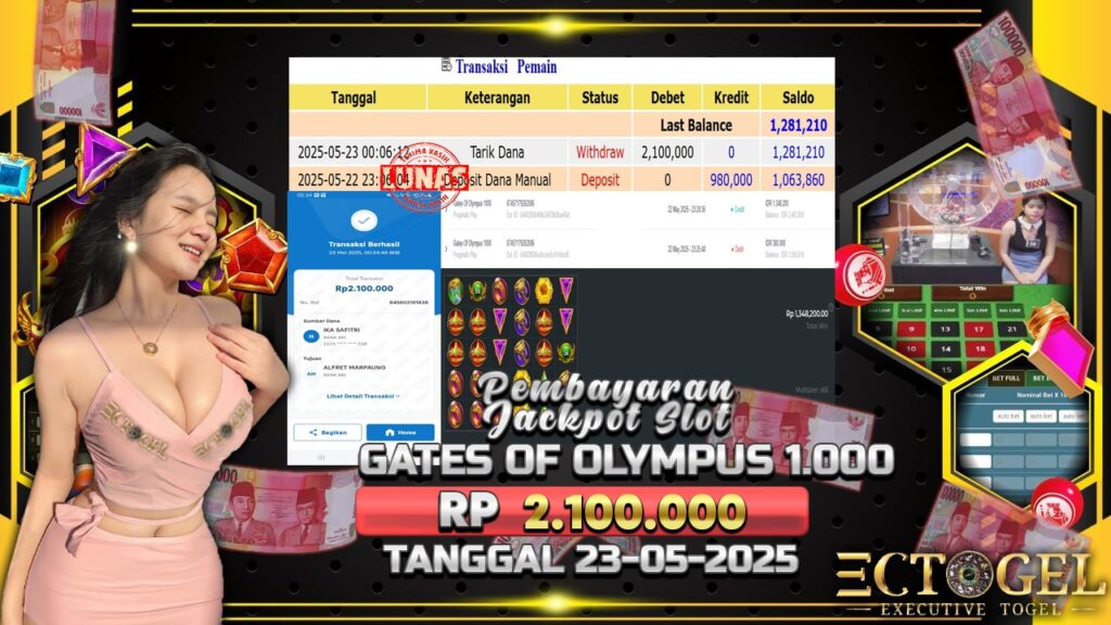 BUKTI JACKPOT SLOT GATES OF OLYMPUS 1.000 TERPERCAYA DI INDONESIA TGL 23-05-2025