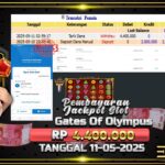 BUKTI JACKPOT SLOT GATES OF OLYMPUS TERPERCAYA DI INDONESIA TGL 11-05-2025