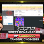 BUKTI JACKPOT SLOT SWEET BONANZA 1.000 TERPERCAYA DI INDONESIA TGL 01-05-2025