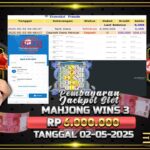 BUKTI JACKPOT SLOT MAHJONG WINS 3 TERPERCAYA DI INDONESIA TGL 02-05-2025