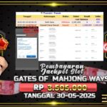 BUKTI JACKPOT SLOT MAHJONG WAYS2  TERPERCAYA DI INDONESIA TGL 30-05-2025