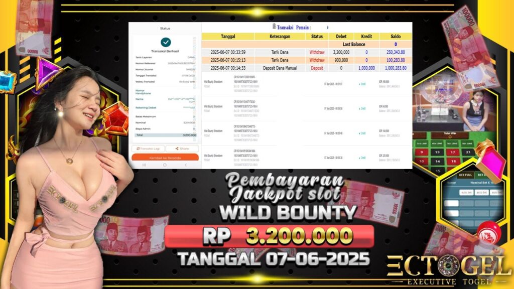 BUKTI JACKPOT SLOT WILD BOUNTY SHOWDOWN TERPERCAYA DI INDONESIA TGL 07-06-2025